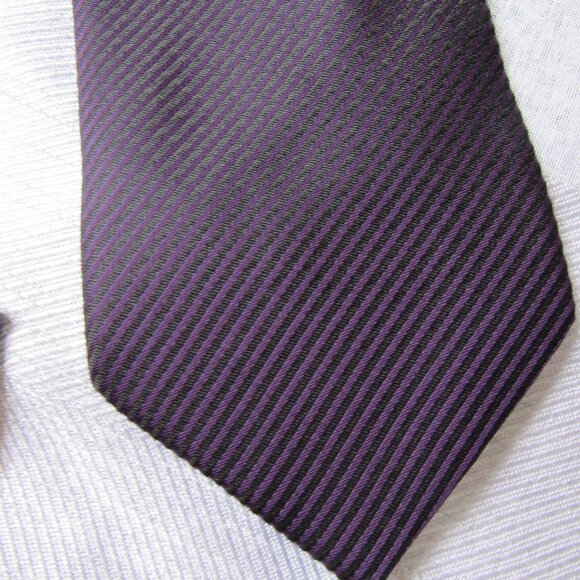 Burberry Other - Burberry London  Men Tie, Silk, Hand Made, Dark Purple/Black color, striped